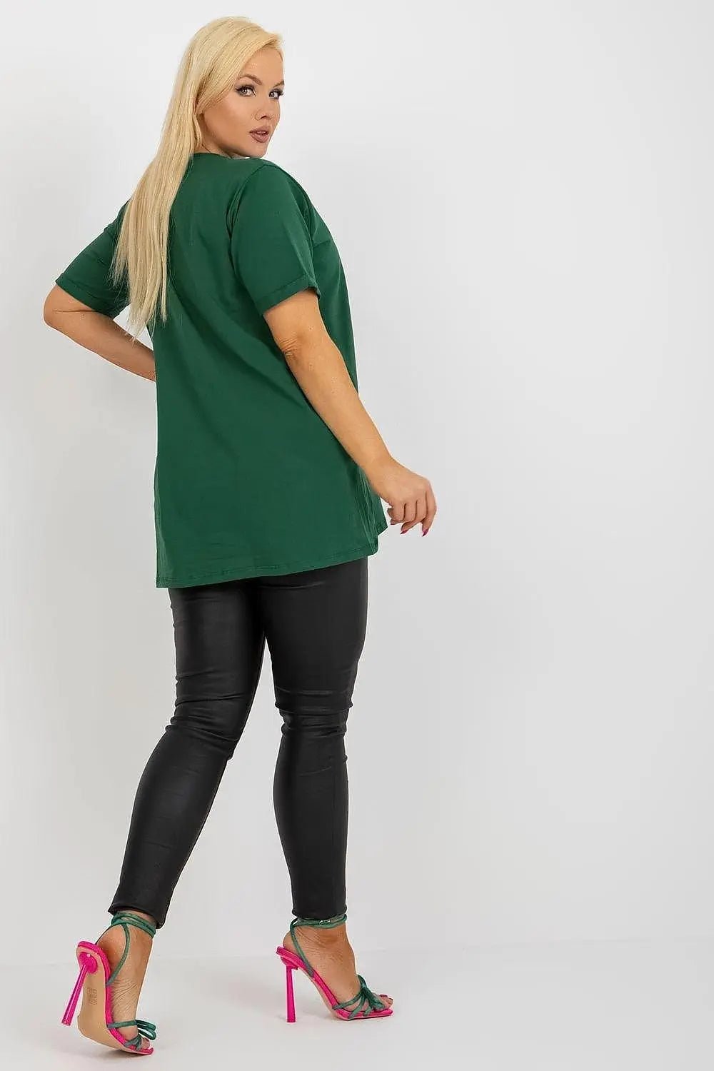 Relevance short sleeves and round neckline blouse - Honesty Sales