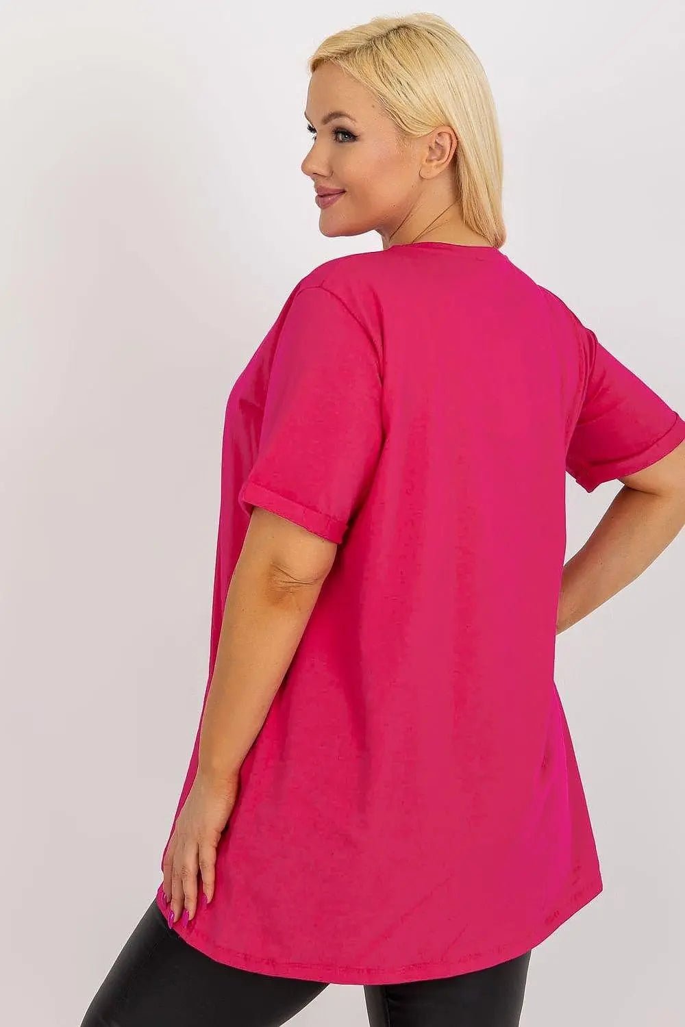 Relevance short sleeves and round neckline blouse - Honesty Sales