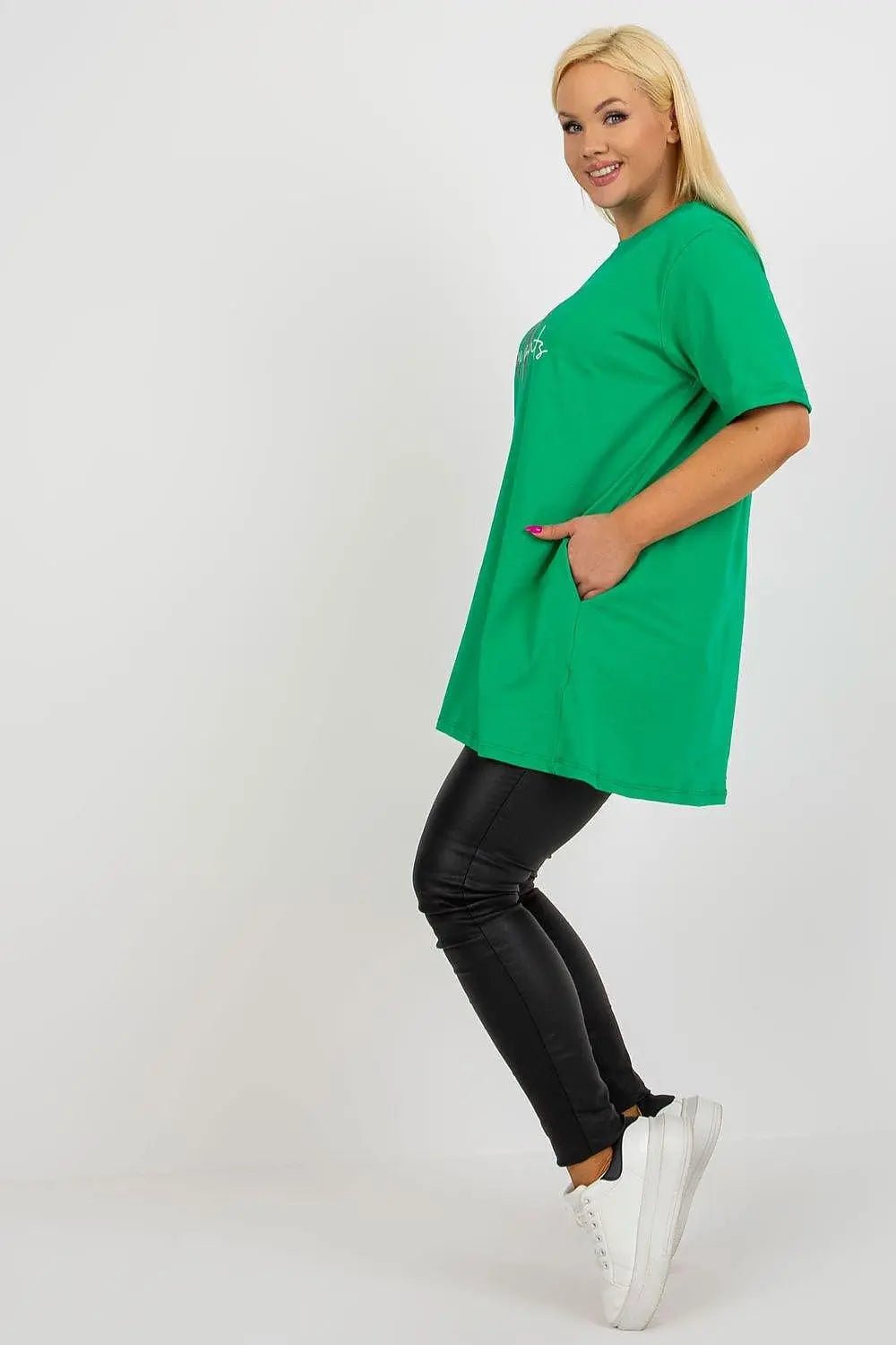 Relevance short sleeves and round neckline blouse - Honesty Sales