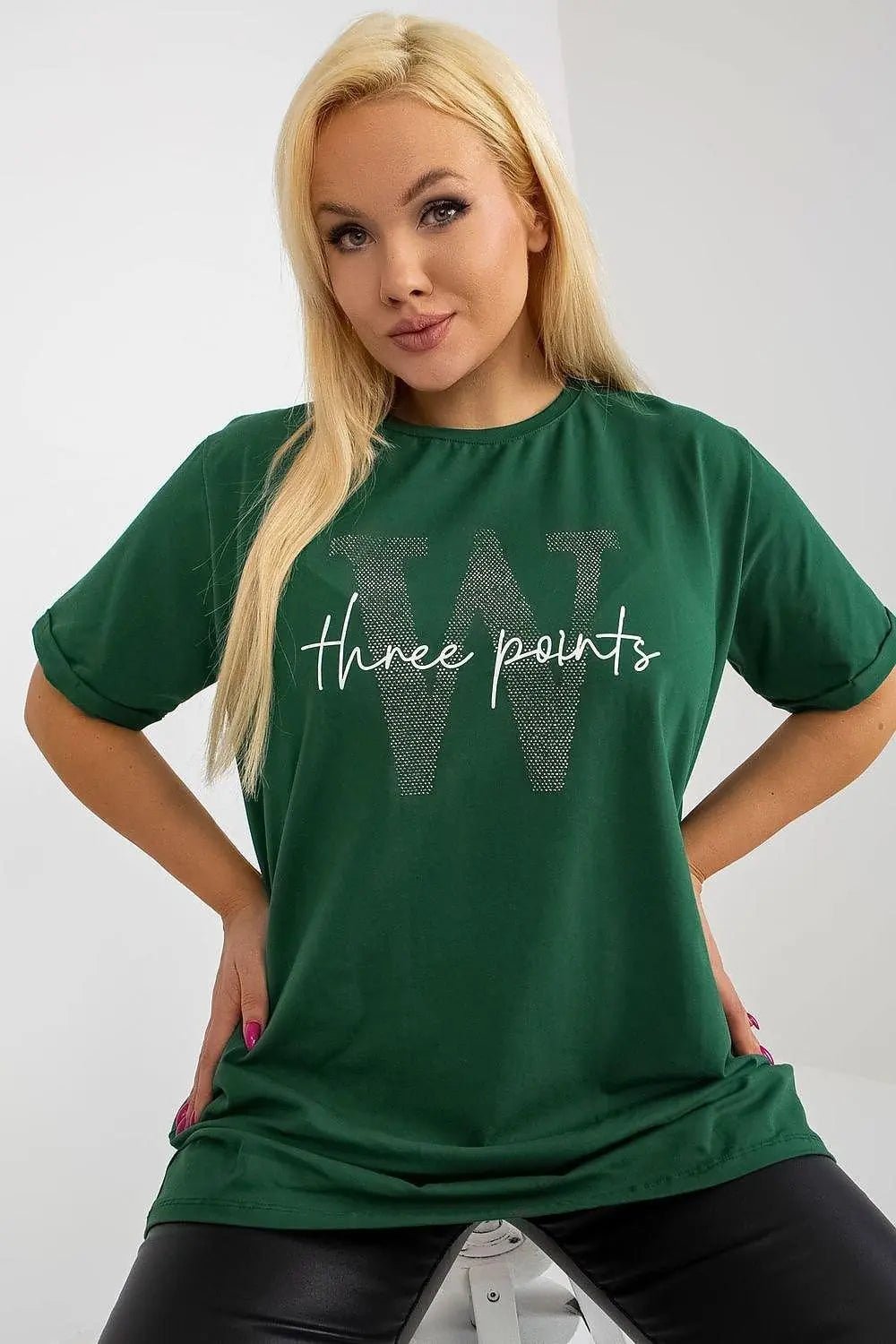 Relevance short sleeves and round neckline blouse - Honesty Sales