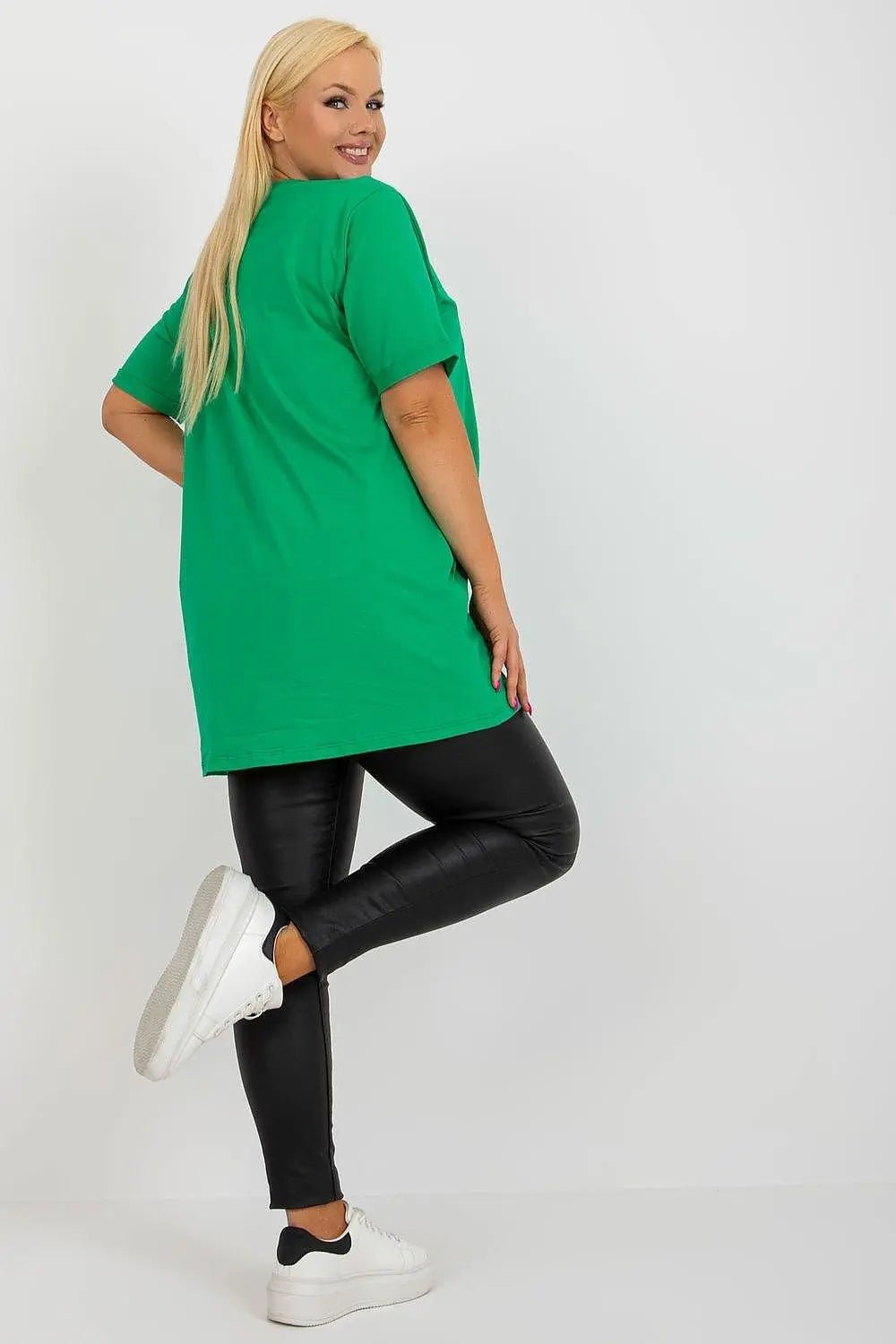Relevance short sleeves and round neckline blouse - Honesty Sales