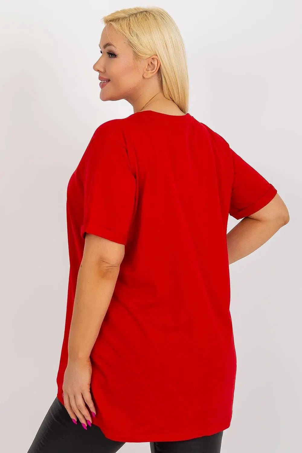 Relevance short sleeves and round neckline blouse - Honesty Sales