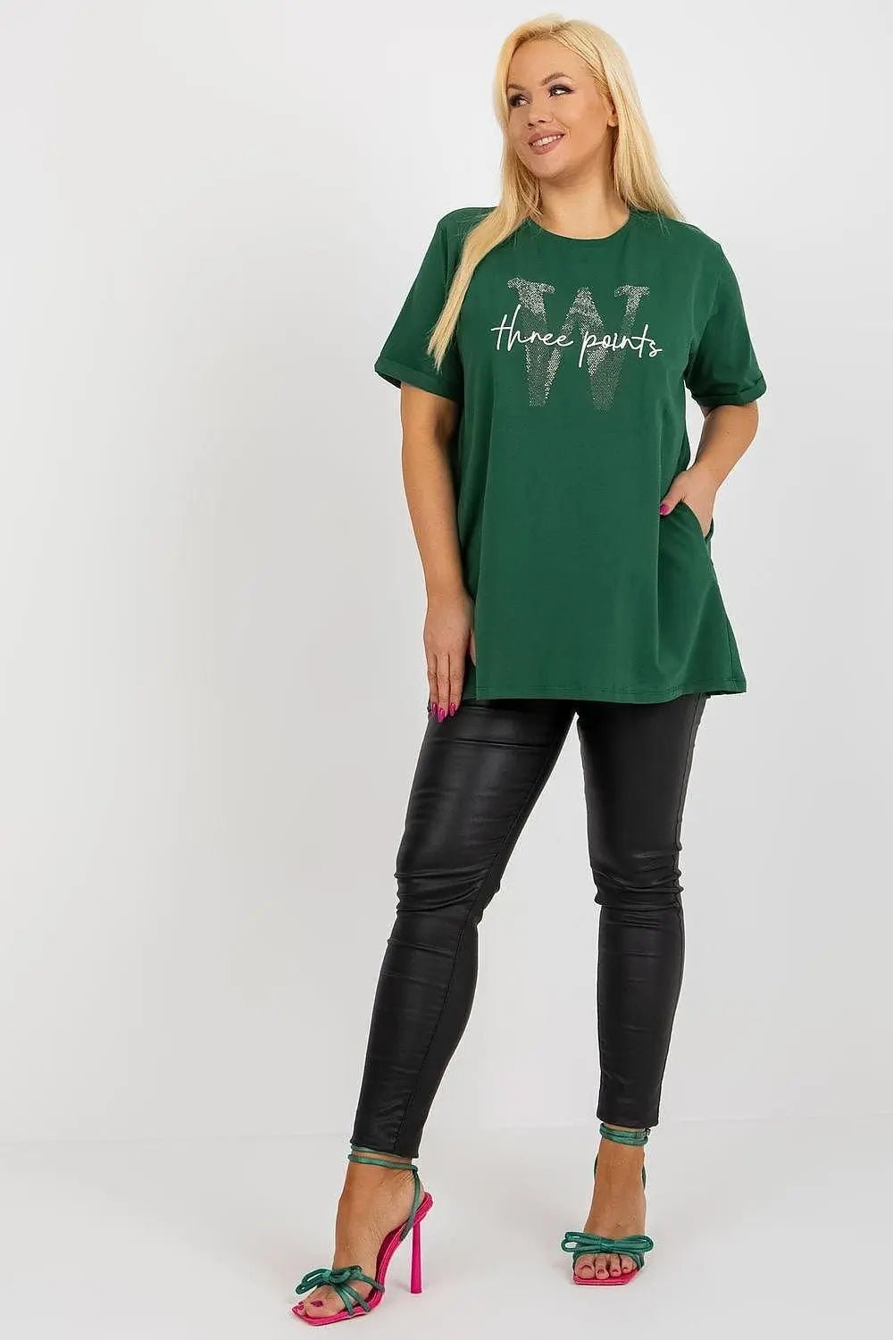 Relevance short sleeves and round neckline blouse - Honesty Sales