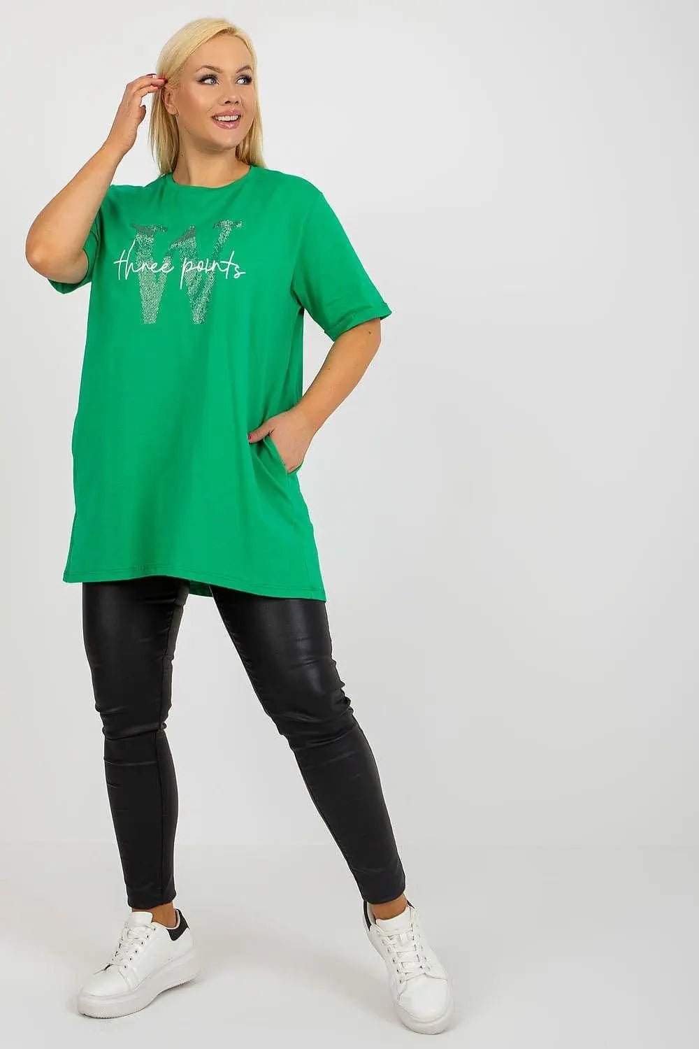 Relevance short sleeves and round neckline blouse - Honesty Sales