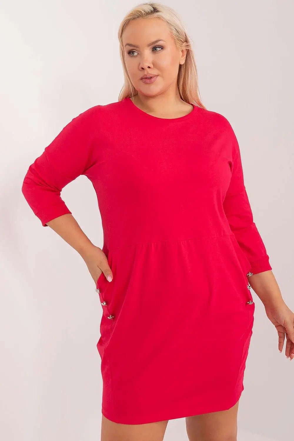 Relevance smooth, solid material feminine dress - Honesty Sales