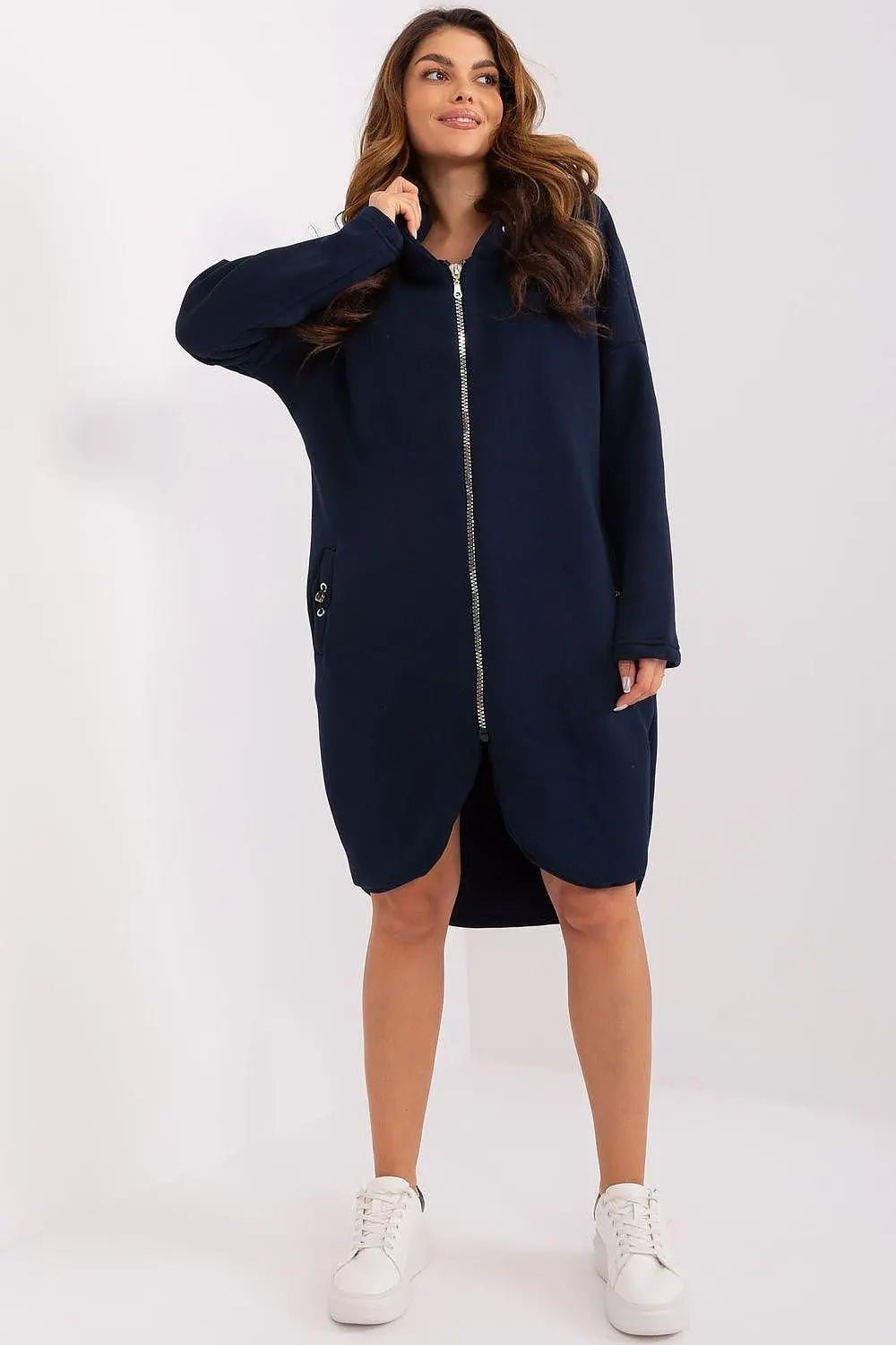 Relevance sporty style extended sweatshirt - Honesty Sales