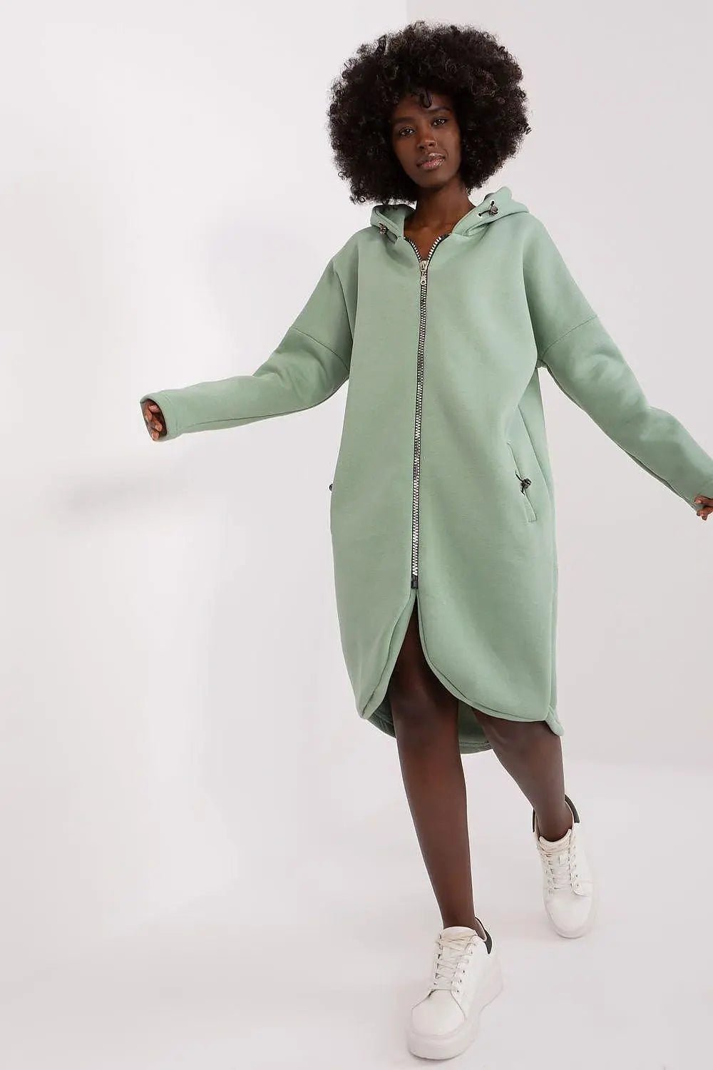 Relevance sporty style extended sweatshirt - Honesty Sales
