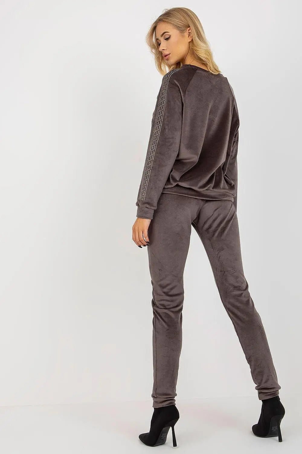 Relevance Velour blouse and long pants set - Honesty Sales