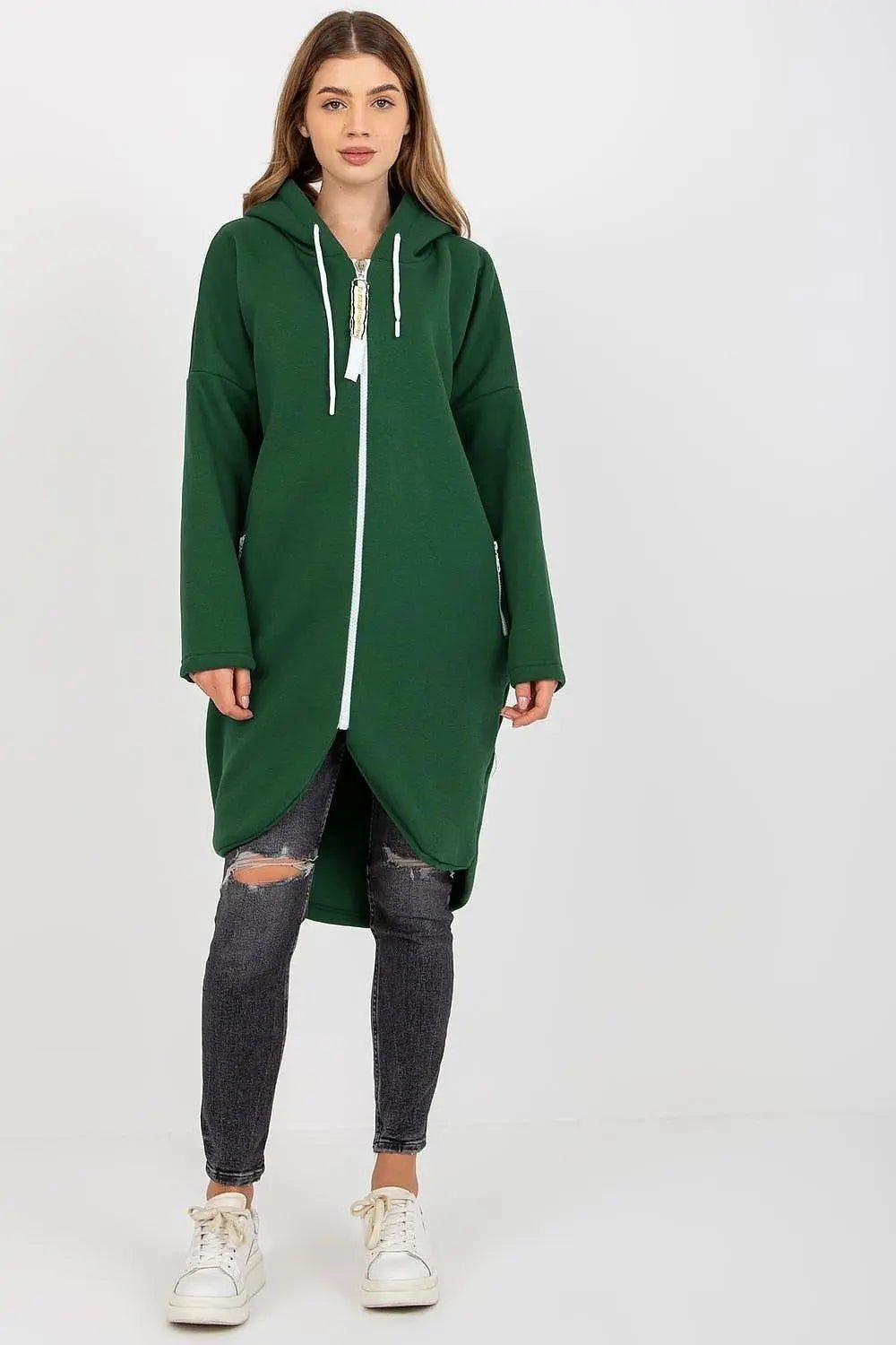 Relevance Womens sweatshirt with an extended cut - Honesty Sales