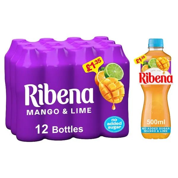 Ribena Mango and Lime No Added Sugar Juice Drink (Case of 12) - Honesty Sales