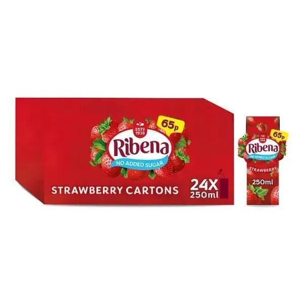 Ribena Strawberry Juice Drink 250ml PMP 65p (Case of 24) - Honesty Sales