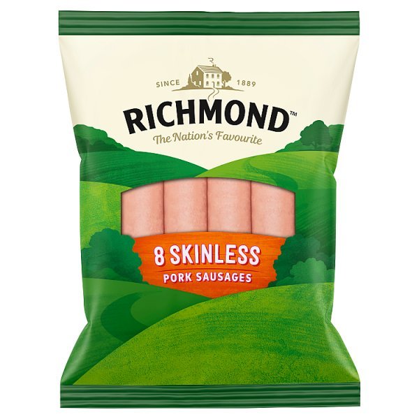 Richmond 8 Skinless Pork Sausages 213g (1 x 213g) - Honesty Sales