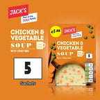 Jacks Chicken and Vegetable Cup Soup with Croutons 110g  (Case of 7)