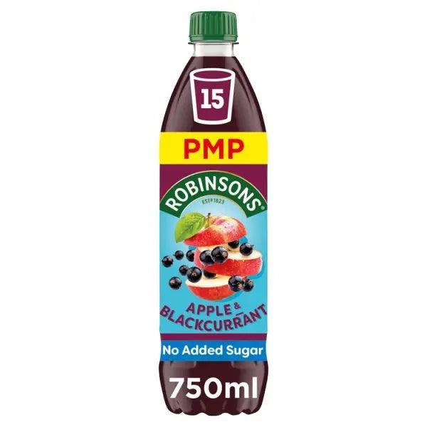 Robinsons Apple & Blackcurrant No Added Sugar Squash PMP 750ml (Case of 12) - Honesty Sales U.K