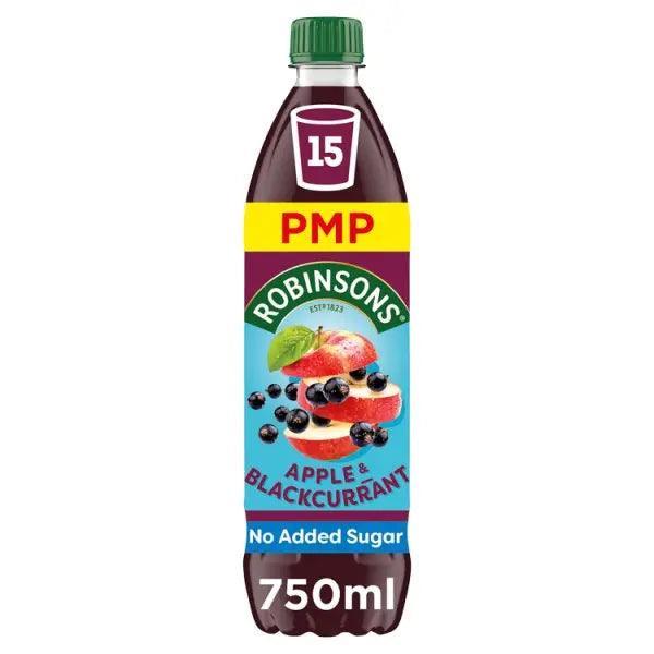 Robinsons Apple & Blackcurrant No Added Sugar Squash PMP 750ml (Case of 12) - Honesty Sales
