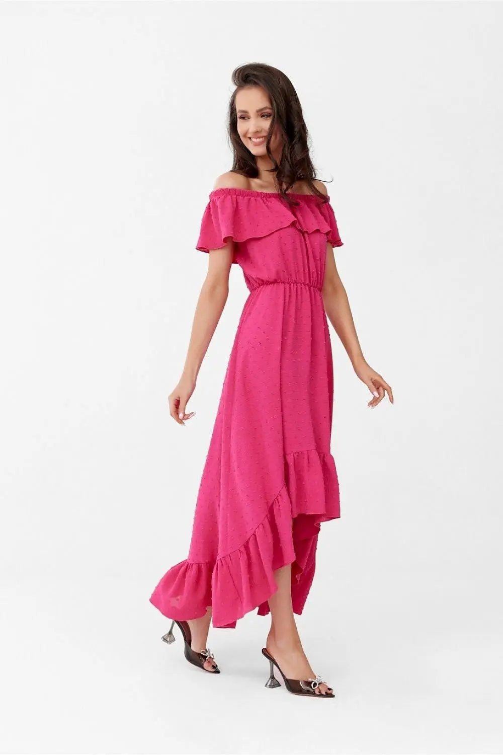Roco Fashion asymmetrical maxi dress is made of soft, pleasant fabric that will provide comfort to the most demanding women. - Honesty Sales