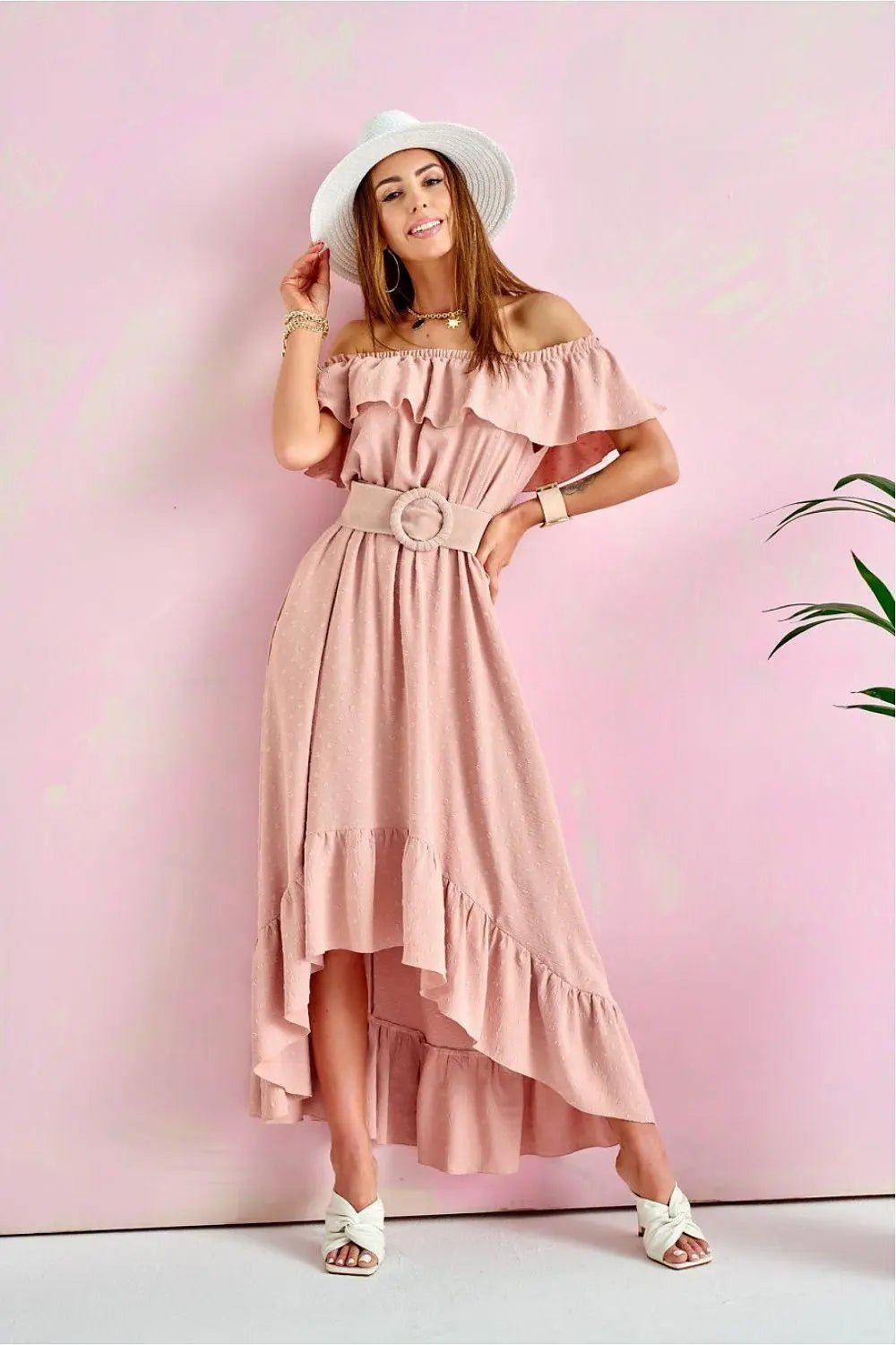 Roco Fashion asymmetrical maxi dress is made of soft, pleasant fabric that will provide comfort to the most demanding women. - Honesty Sales