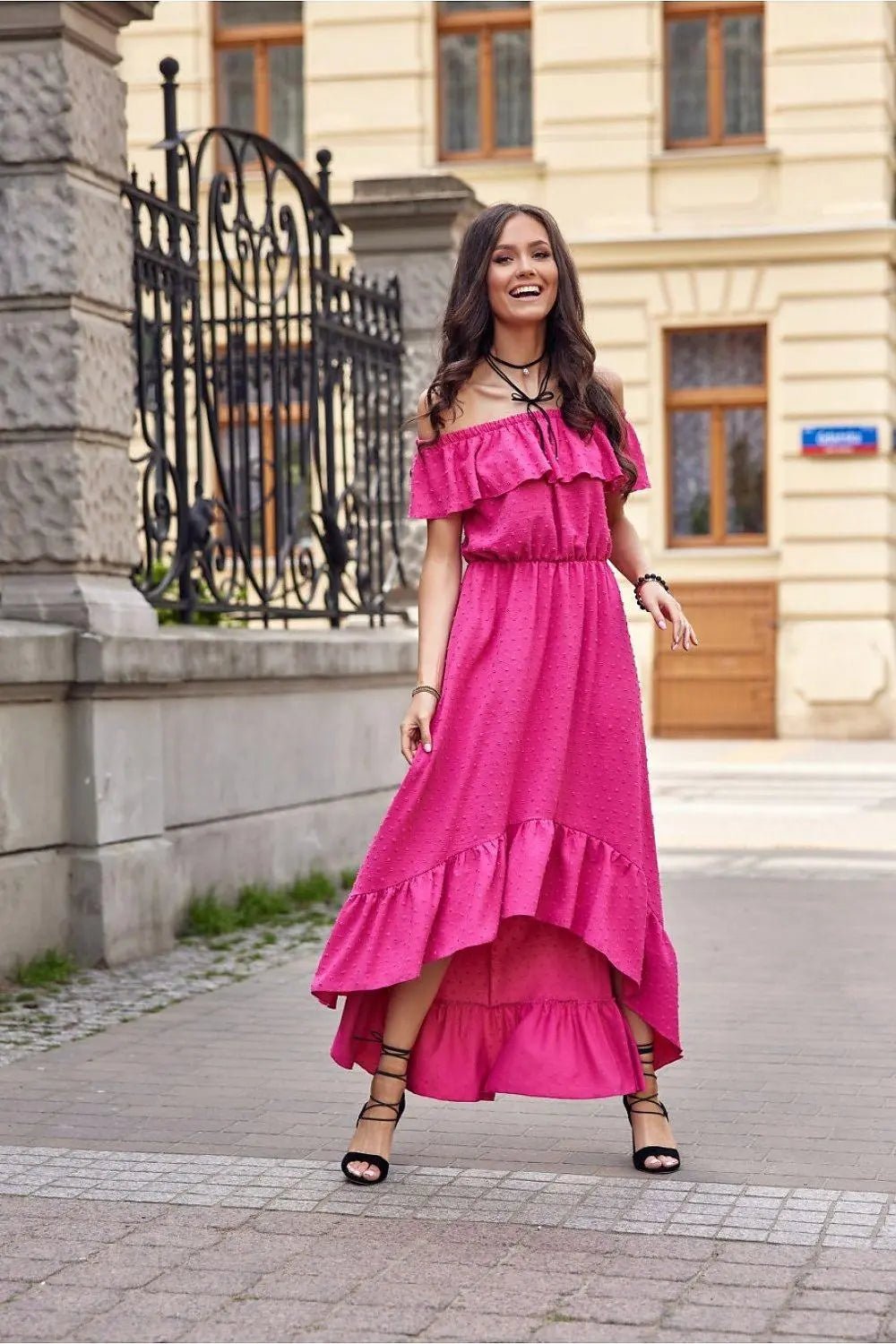 Roco Fashion asymmetrical maxi dress is made of soft, pleasant fabric that will provide comfort to the most demanding women. - Honesty Sales