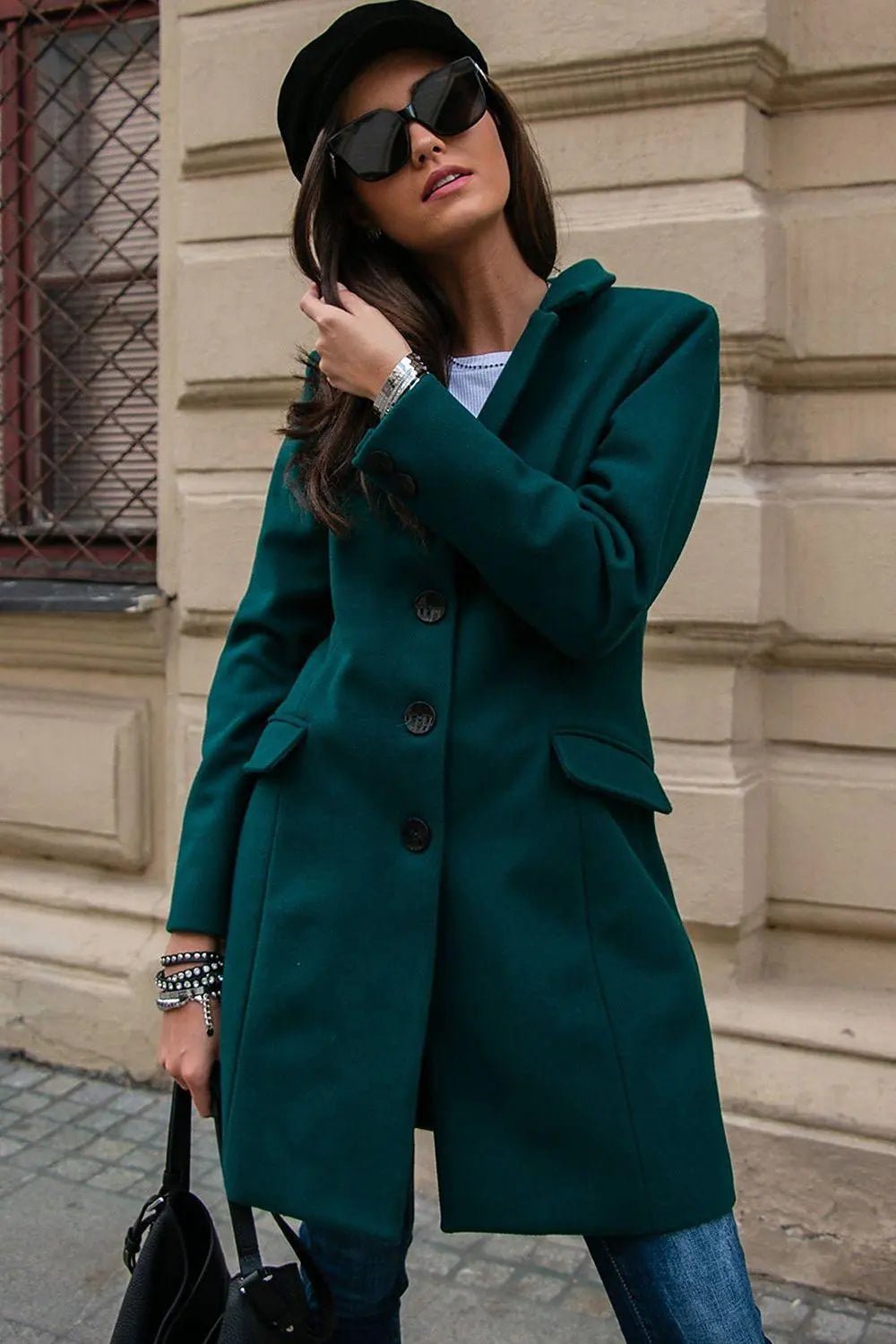 Roco Fashion single-breasted coat with a tailored cut - Honesty Sales
