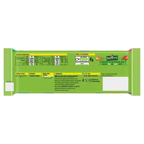 Rowntree's Jelly - Tastic Mini Egg Chocolate Sharing Bar 100g (Case of 18) - Honesty Sales