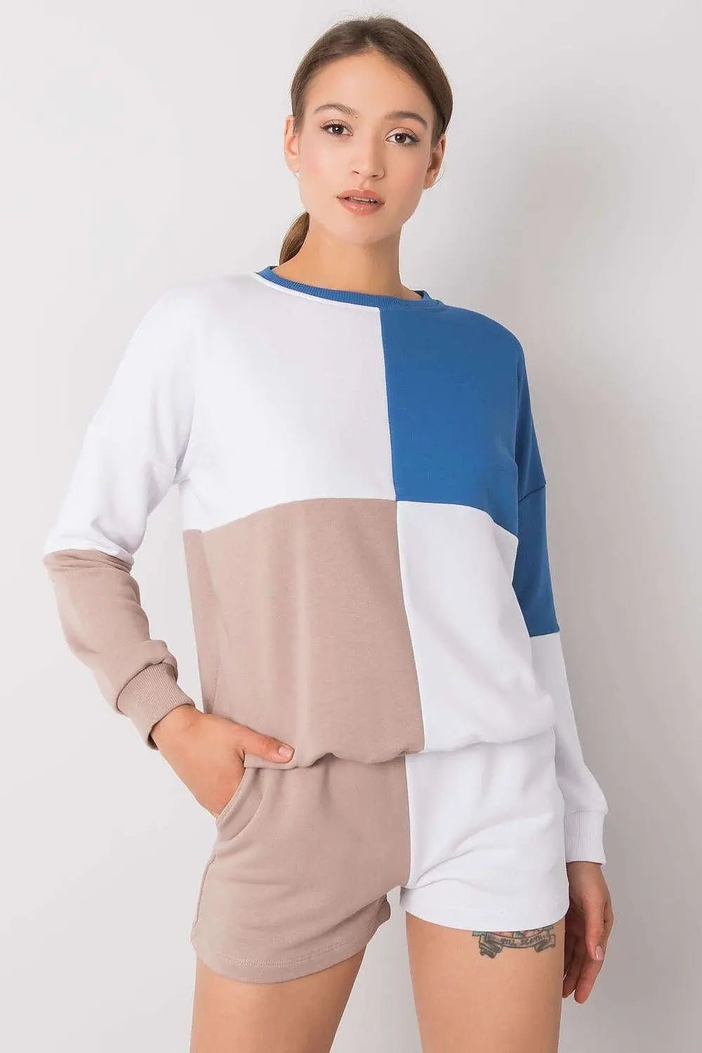 Rue Paris Casual Blouse and Shorts Set - Honesty Sales