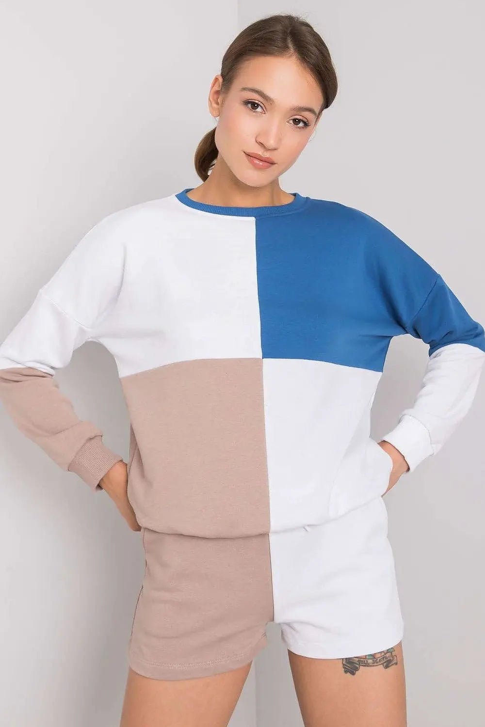 Rue Paris Casual Blouse and Shorts Set - Honesty Sales