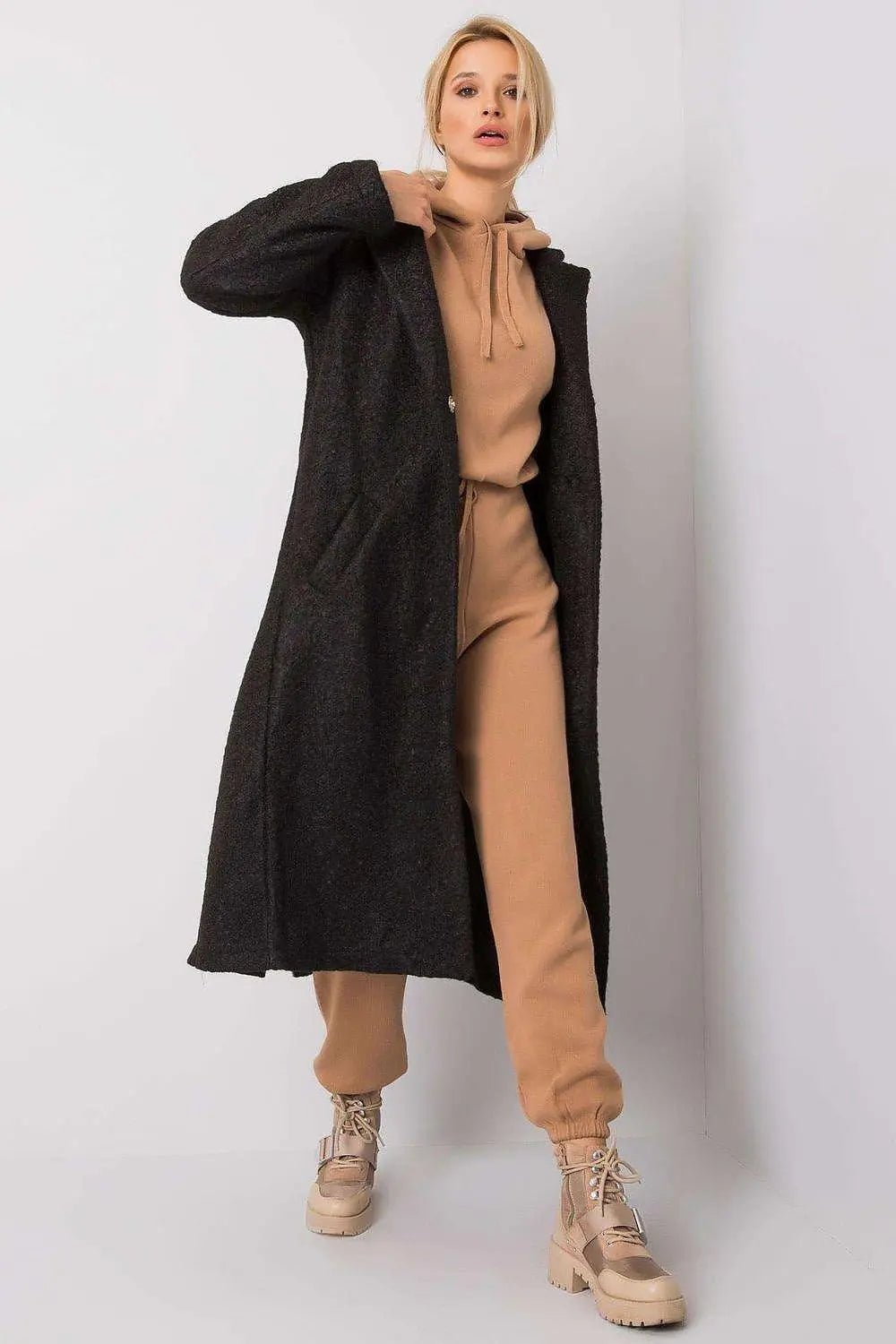 Rue Paris long sleeves, fastened womens coat - Honesty Sales
