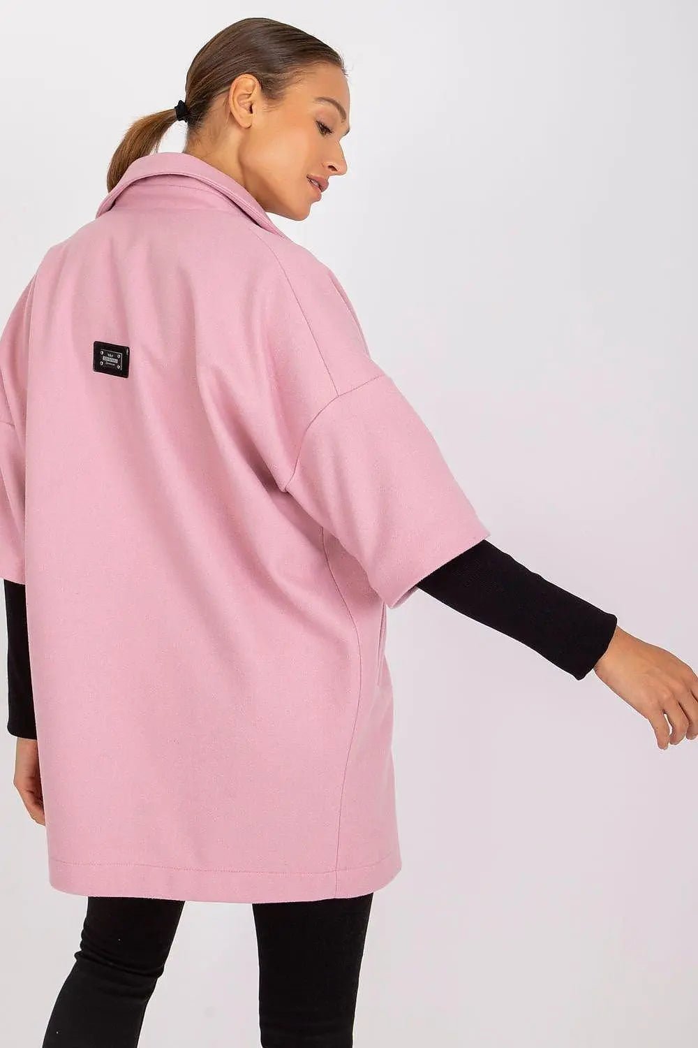 Rue Paris loose cut, button closure womens coat - Honesty Sales