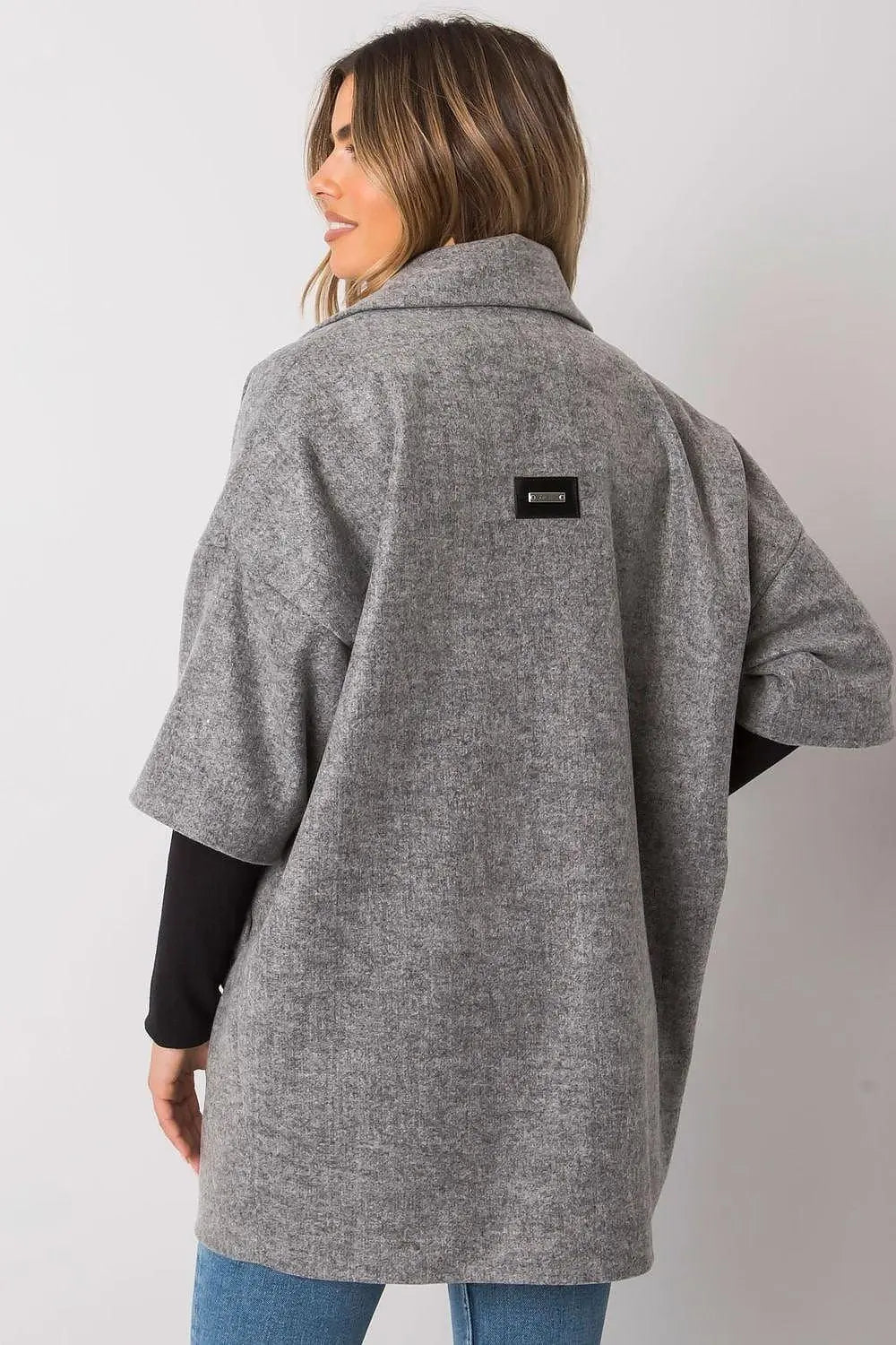 Rue Paris loose cut, button closure womens coat - Honesty Sales