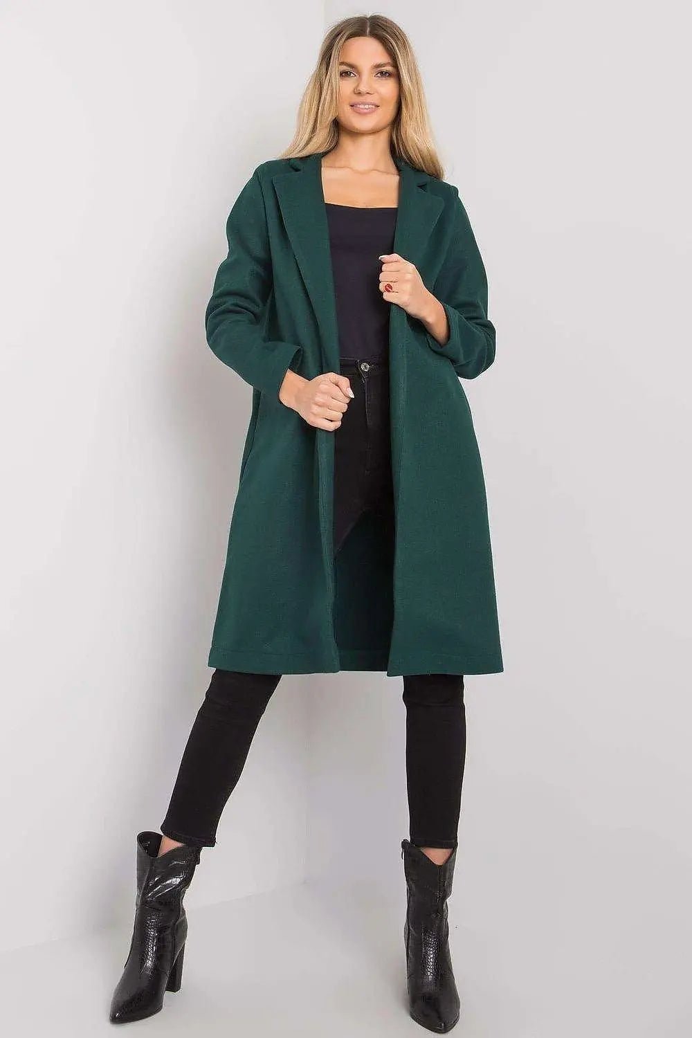 Rue Paris womens unlined, long-sleeved, unbuttoned coat - Honesty Sales