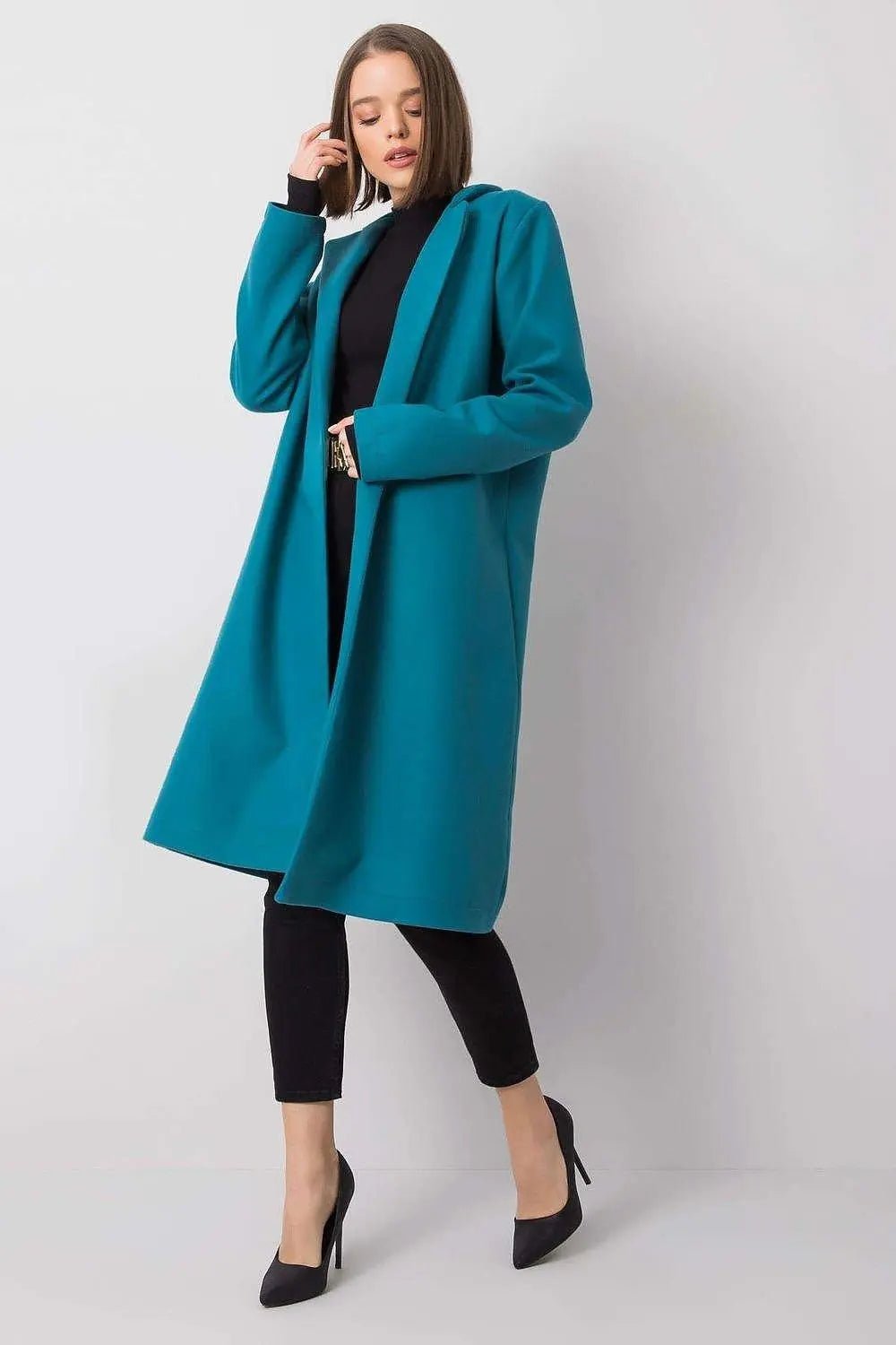 Rue Paris womens unlined, long-sleeved, unbuttoned coat - Honesty Sales