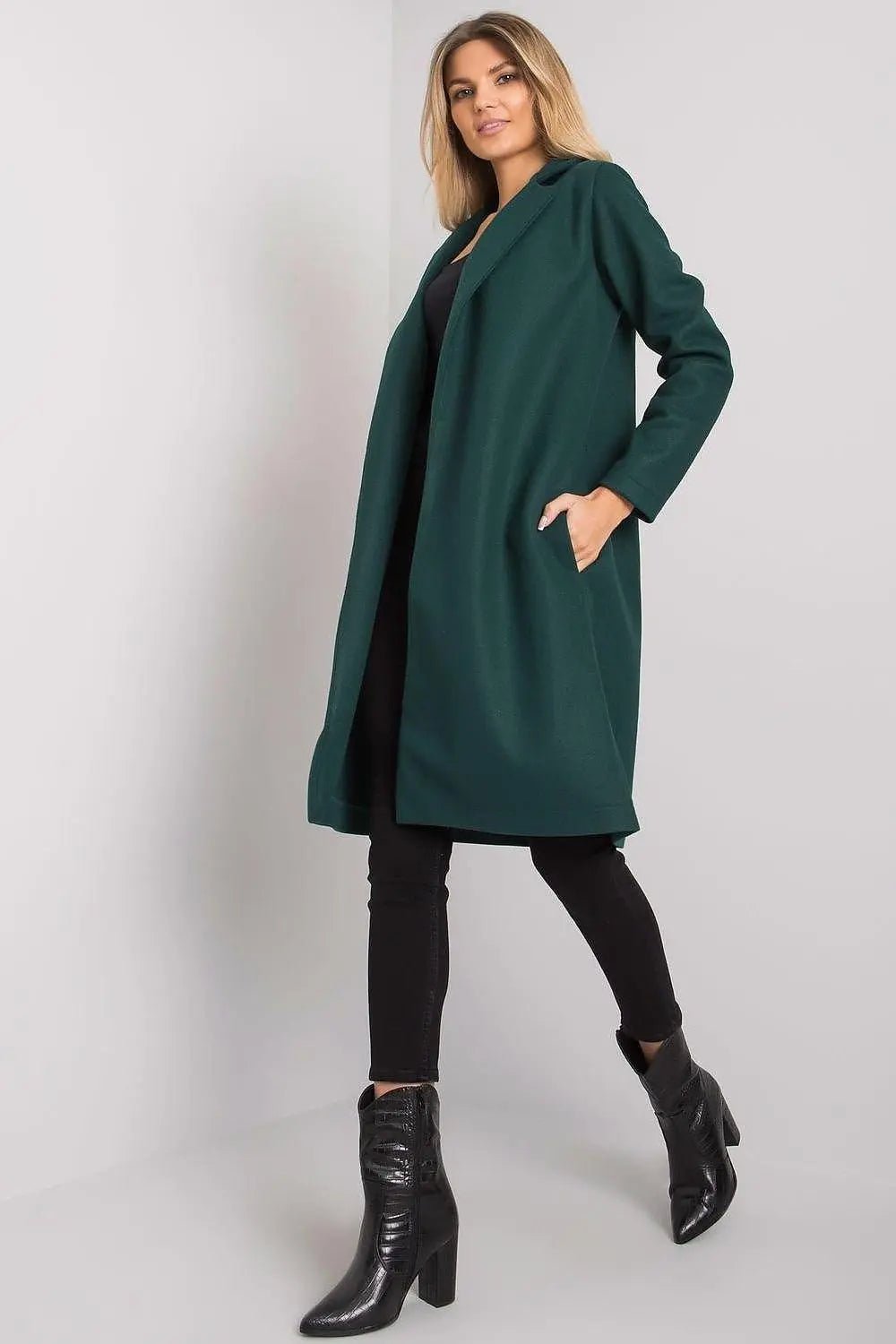 Rue Paris womens unlined, long-sleeved, unbuttoned coat - Honesty Sales