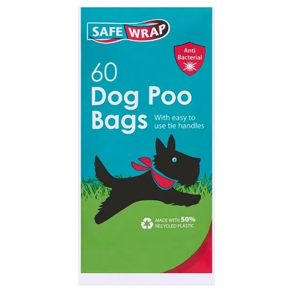 Safe Wrap 60 Dog Poo Bags (Case of 15) - Honesty Sales
