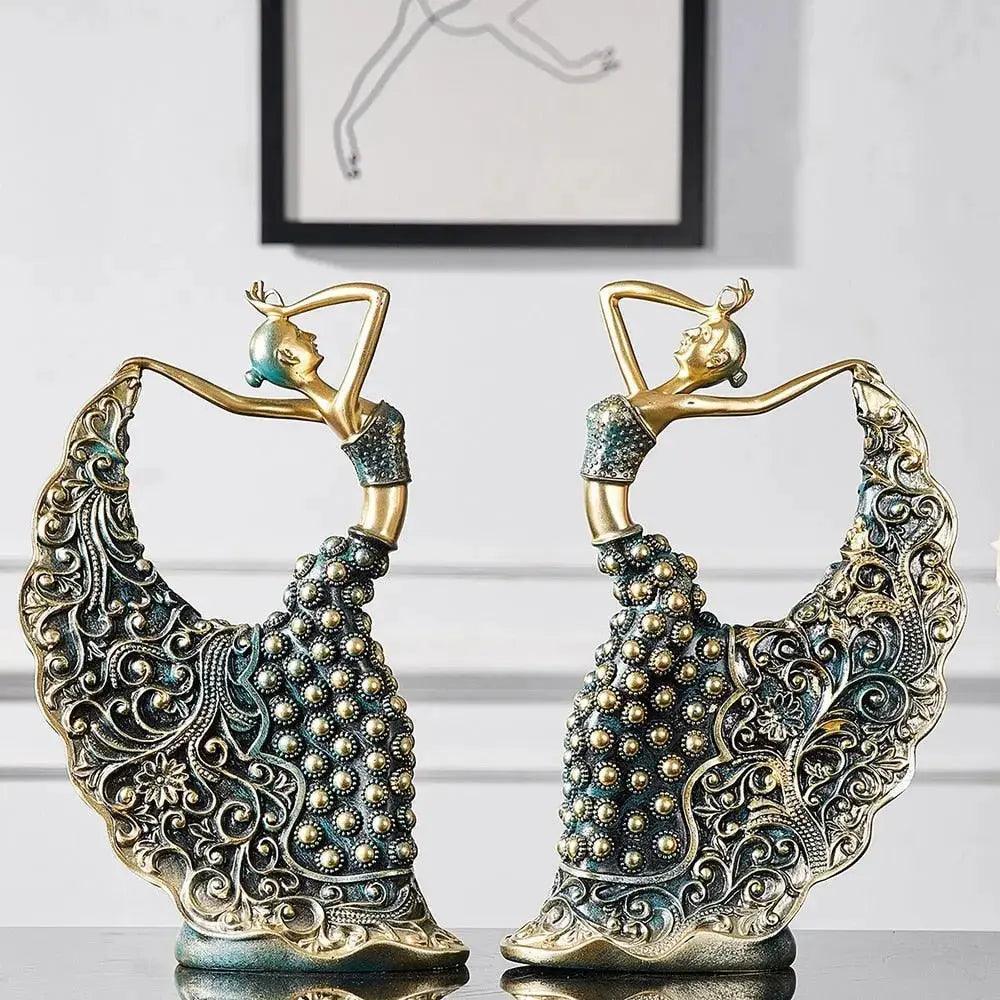 Sculpture Modern Art Home Decoration Accessories Dancer Resin Statue Character Model Living Room Decoration Office Decor Gifts - Honesty Sales