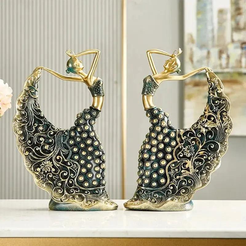 Sculpture Modern Art Home Decoration Accessories Dancer Resin Statue Character Model Living Room Decoration Office Decor Gifts - Honesty Sales