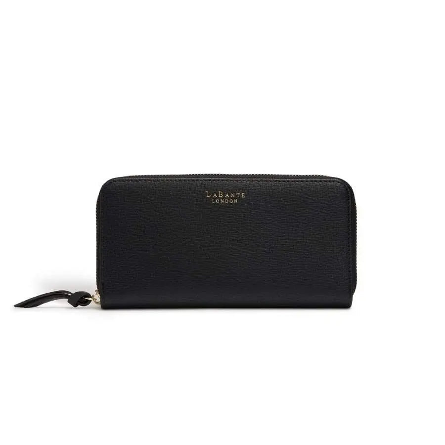 Serene Black Vegan Zip Around Wallet - Honesty Sales