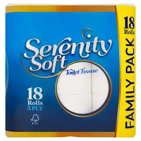 Serenity Soft 18 Toilet Tissue Rolls (Case of 3) - Honesty Sales