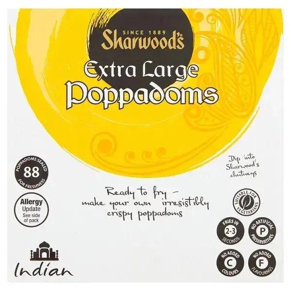 Sharwoods Extra Large Plain Poppodoms 1kg - Honesty Sales Image principale du produit