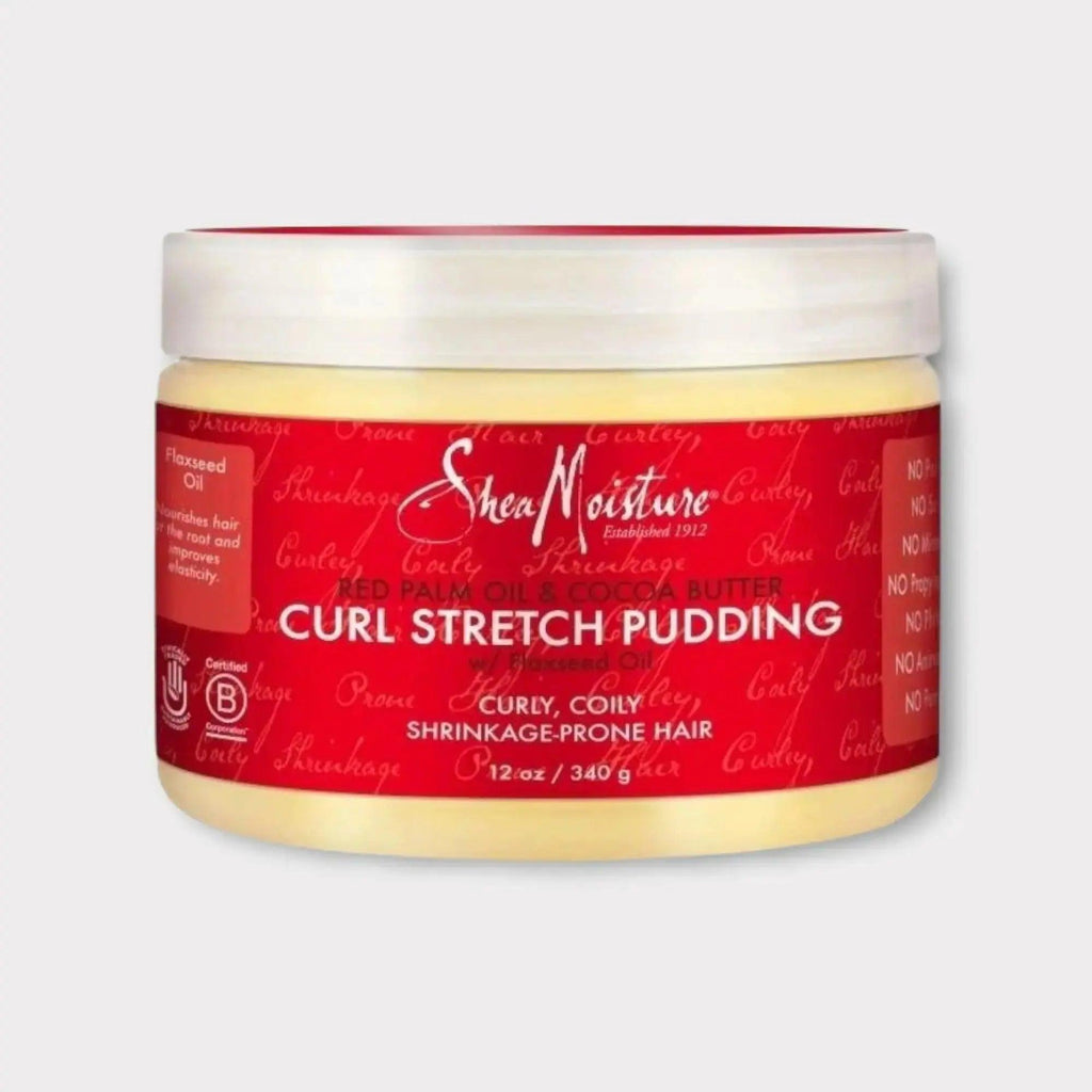 Shea Moisture Red Palm Oil & Cocoa Butter Elongating Puding 340GR, Shea Moisture Elongating Pudding - Honesty Sales