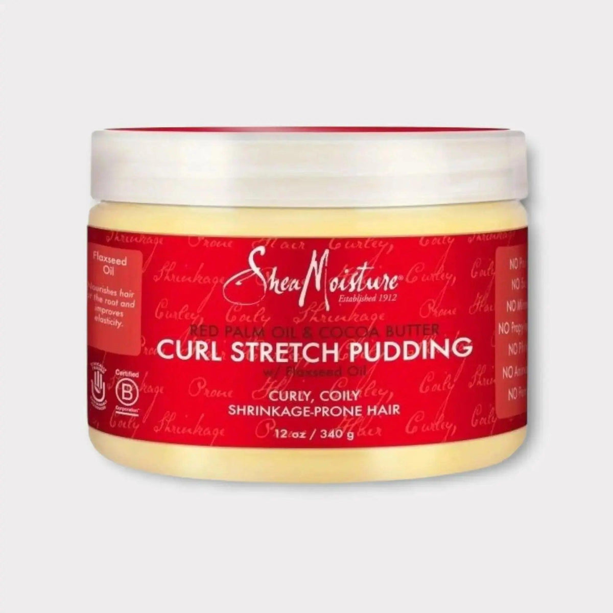 Shea Moisture Red Palm Oil & Cocoa Butter Elongating Puding 340GR, Shea Moisture Elongating Pudding - Honesty Sales