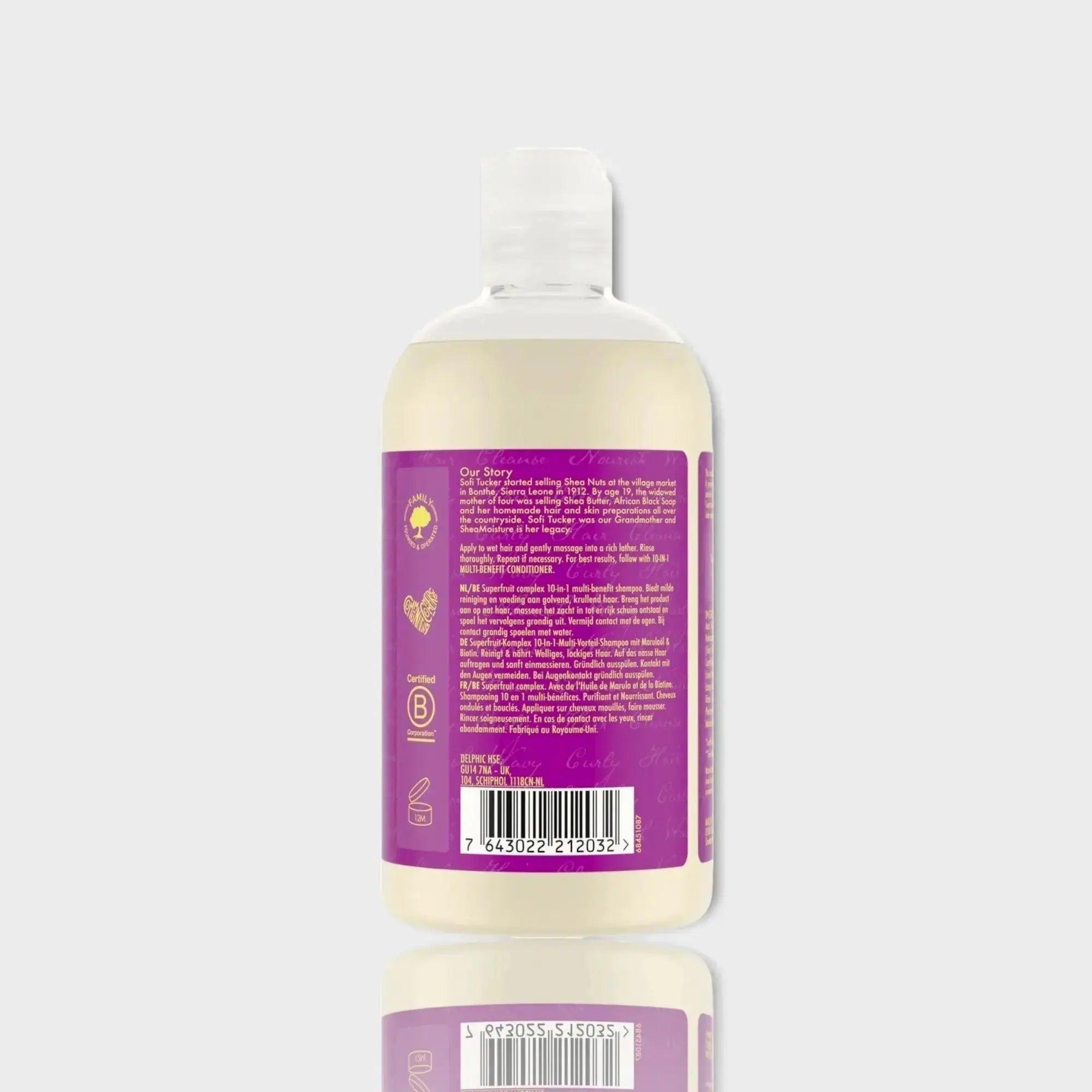 Shea Moisture Super fruit Shampoo 10-in-1 Multi Benefit Shampoo 379ml - Honesty Sales