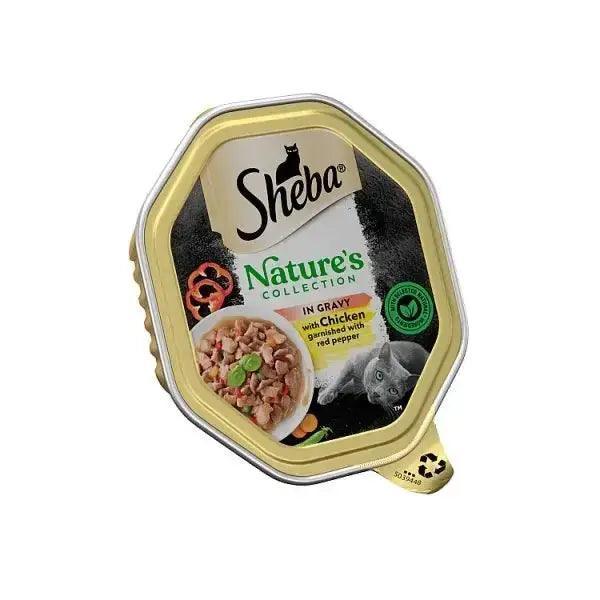 Sheba Natures Collection Cat Food Tray Chicken & Red Pepper in Sauce 85g (Case of 22) - Honesty Sales