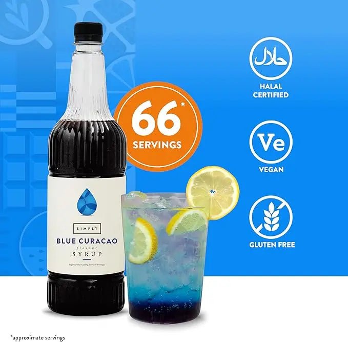 Simply blue curacao syrup - Honesty Sales