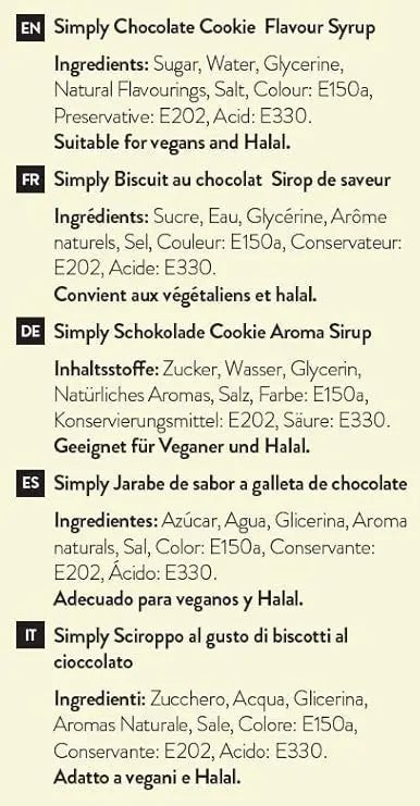 Simply Chocolate Cookie Syrup - Honesty Sales