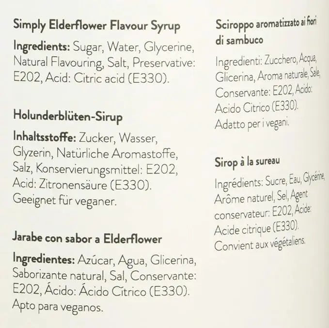 Simply Elderflower Syrup - Honesty Sales