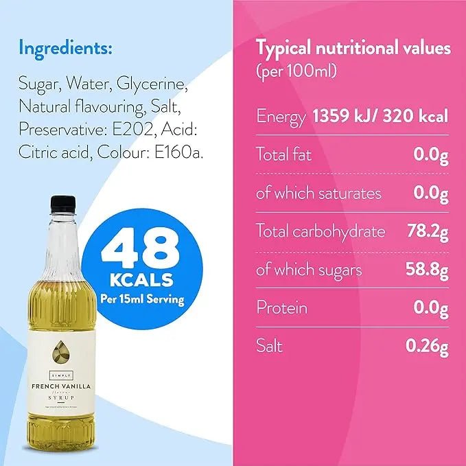 Simply French Vanilla Syrup - Honesty Sales