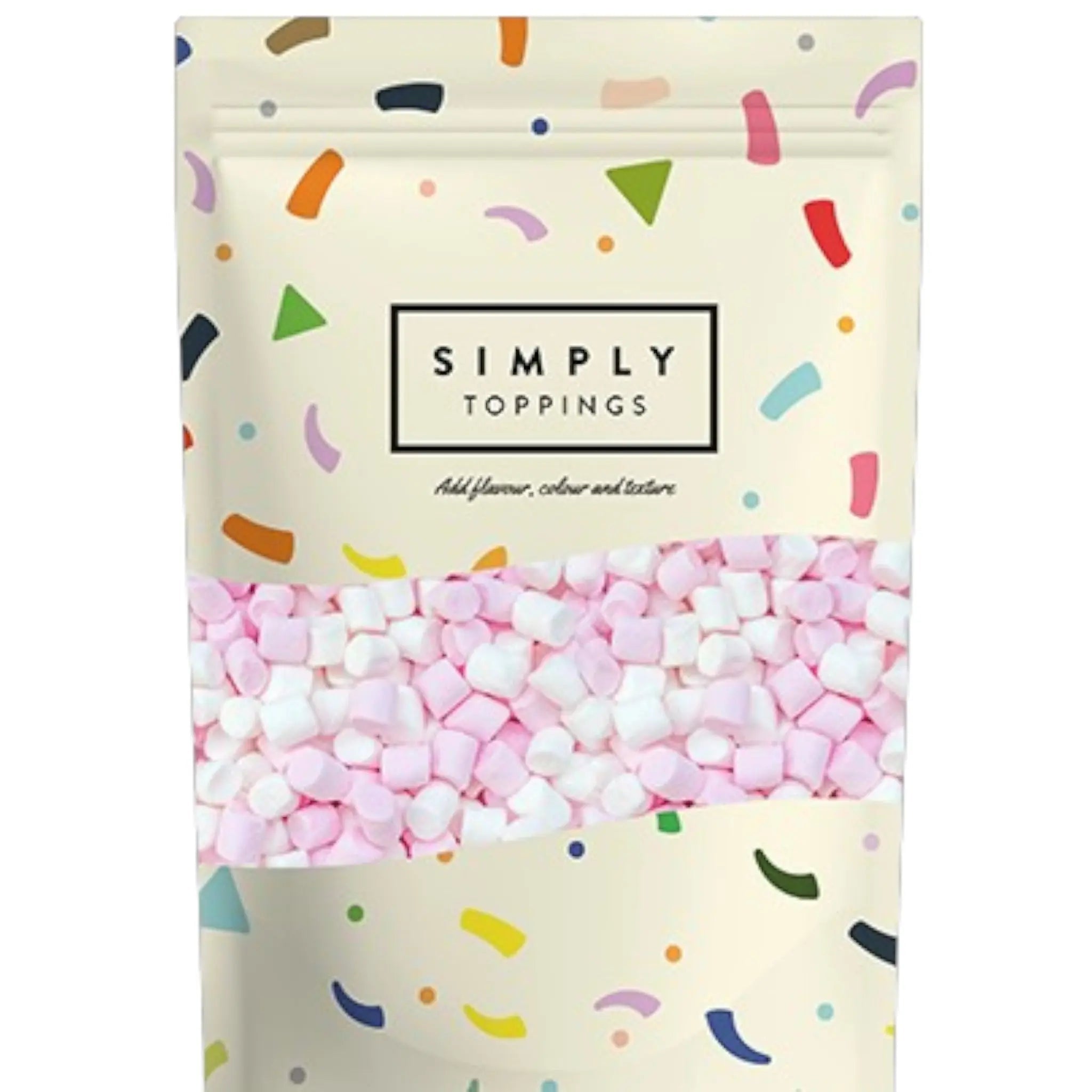 Simply Mini Pink and White Marshmallows 1kg - Honesty Sales