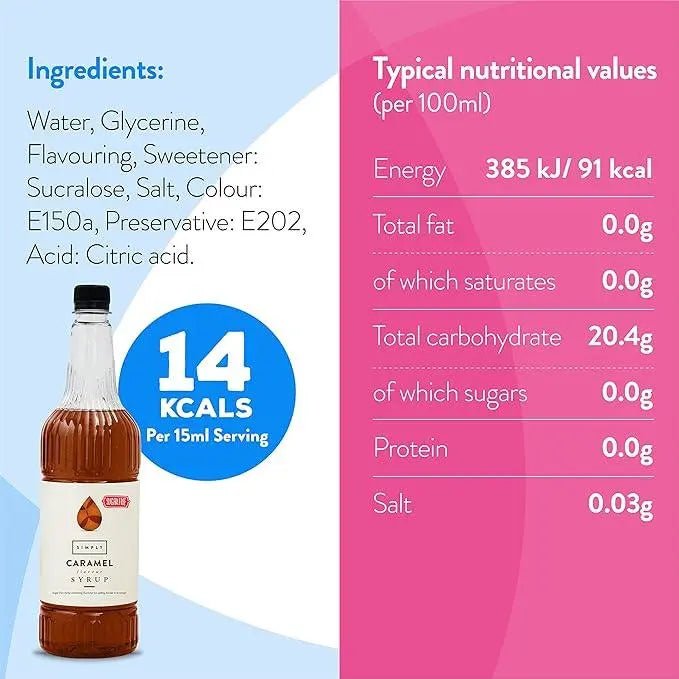 Simply Sugar Free Caramel Syrup - Honesty Sales