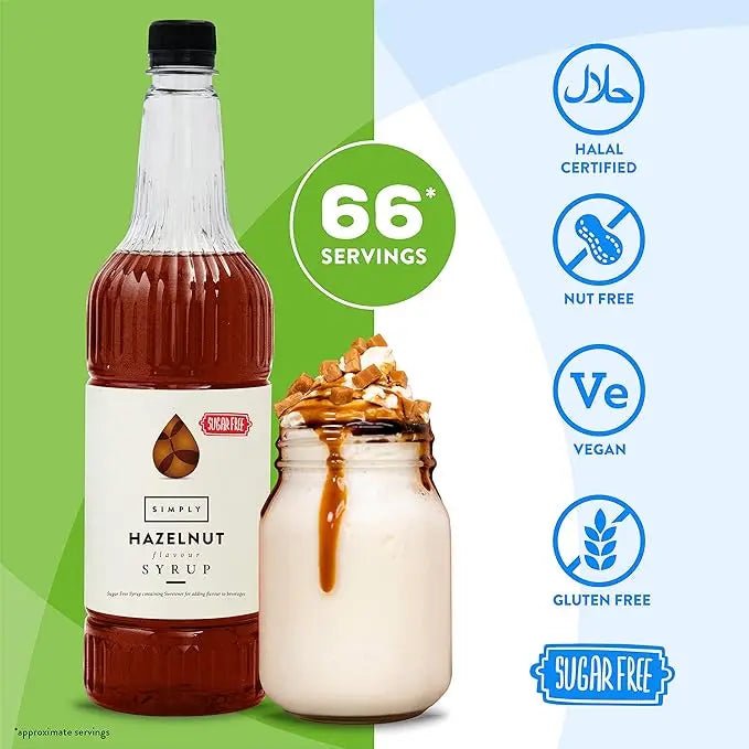Simply Sugar Free Hazelnut Syrup - Honesty Sales