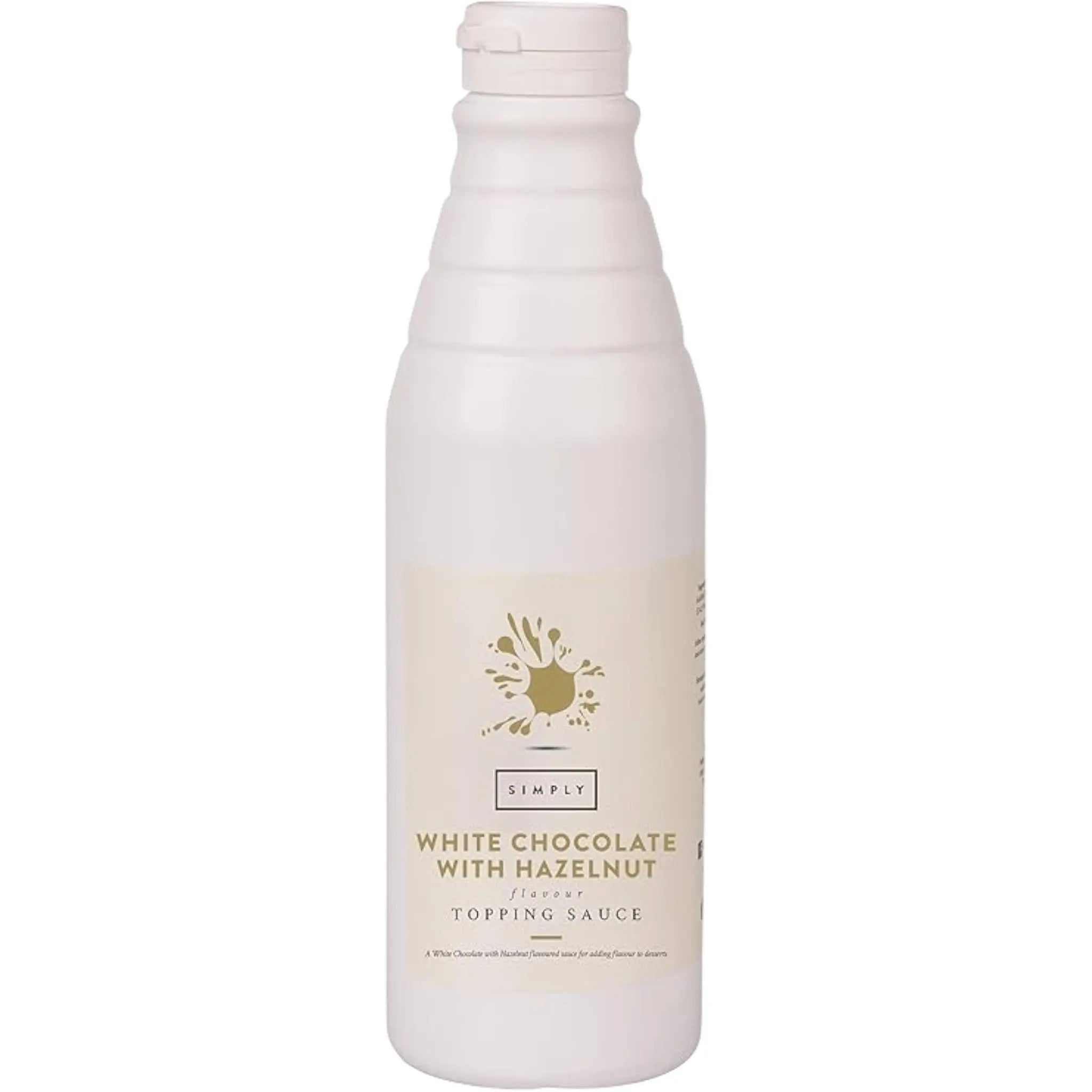 Simply White Chocolate with Hazelnut Topping Sauce - Honesty Sales
